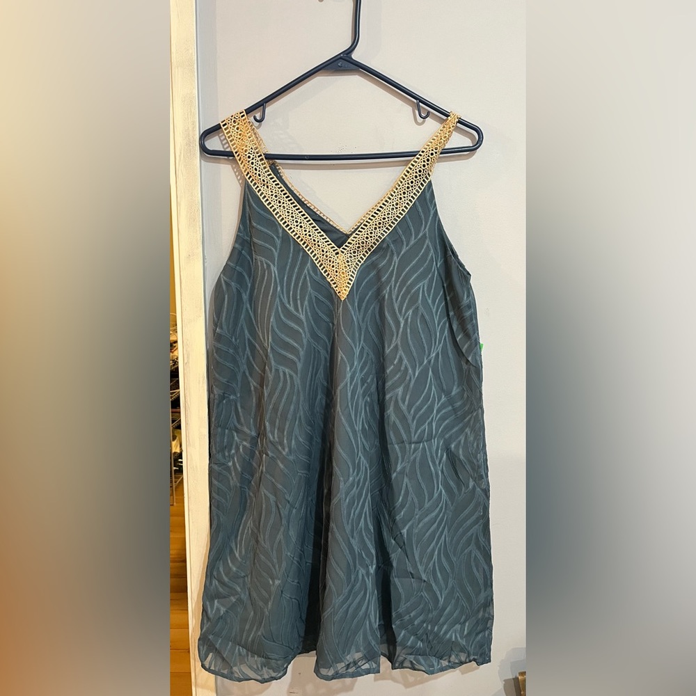 Sleeveless blue dress | size M